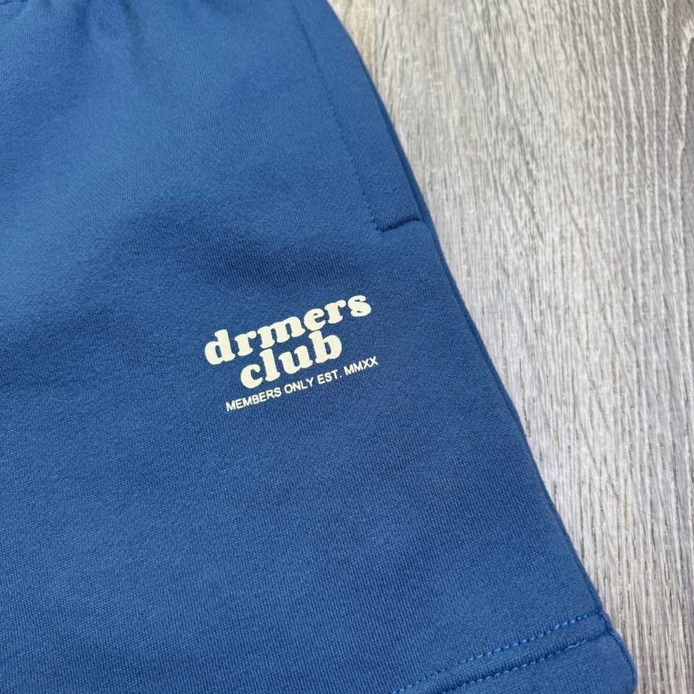 Drmers Club Mens Blue Drawstring Waist Fleece Comfort Pocket Sweat Short Size S - Picture 7 of 13